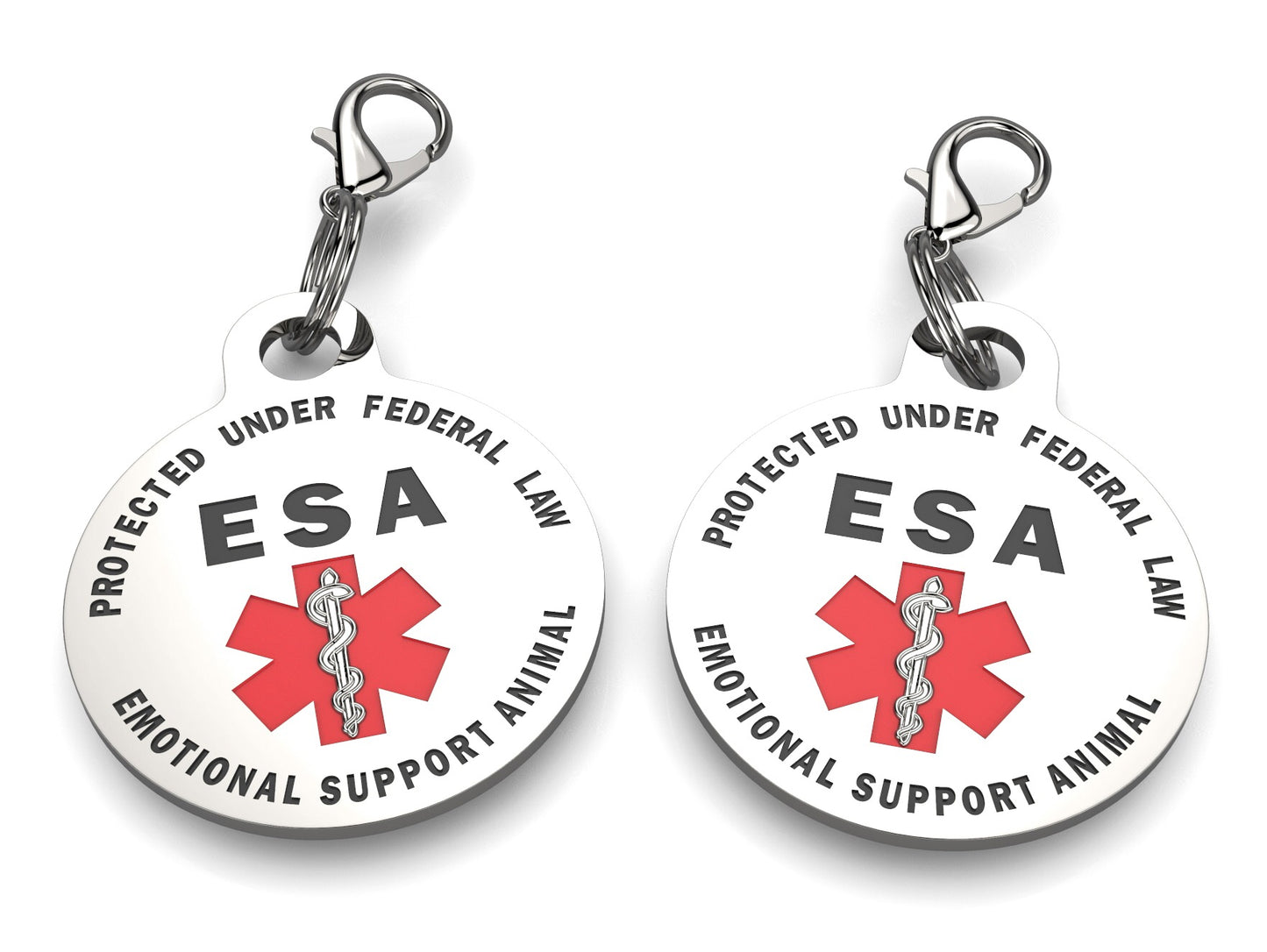 Double Sided Small Breed Emotional Support Animal (ESA) Tag. - K9King