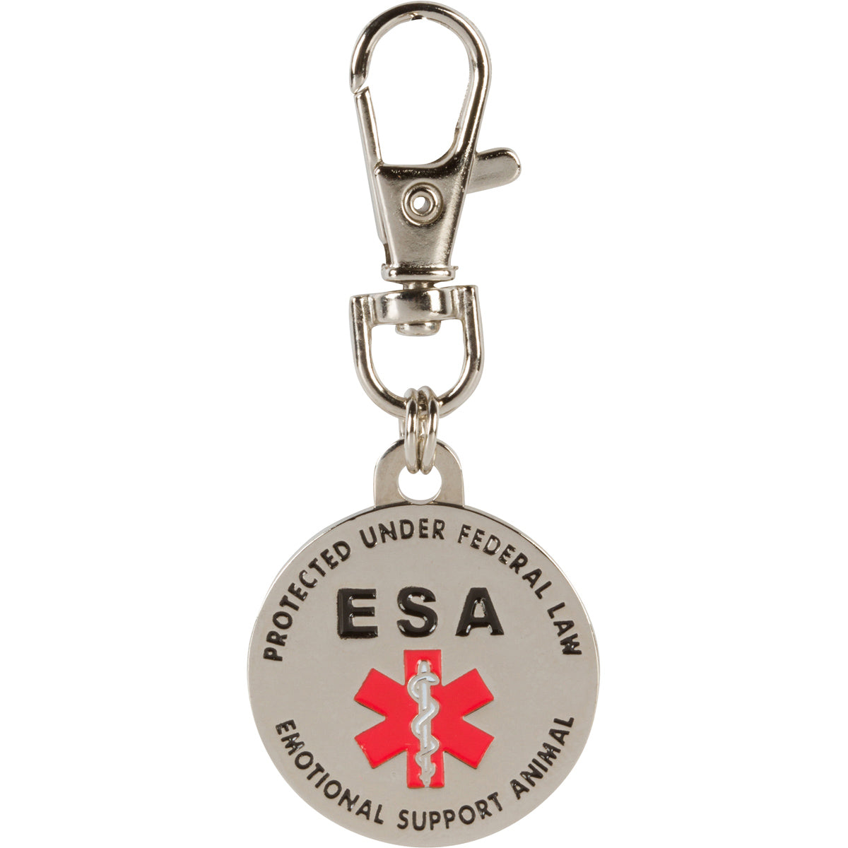 Emotional Support Animal (ESA) Tag 1.25" inch Double Sided with Red Medical Alert Symbol - K9King