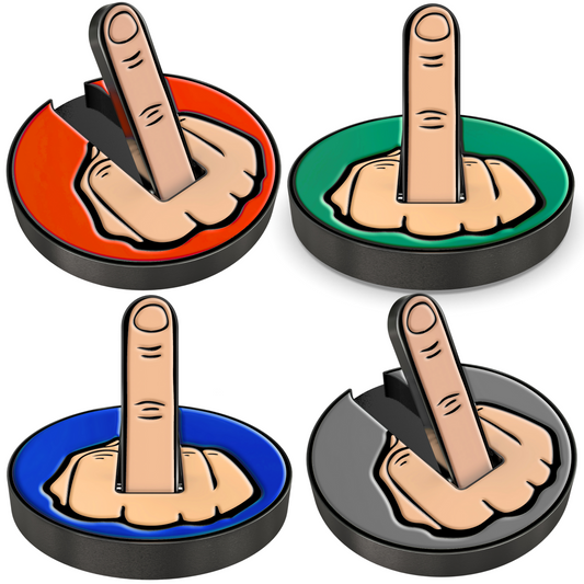 Ultimate Middle Finger Golf Ball Marker | Magnetic Hat Clip | Alignment Ball Mark | Funny Golf Accessory Cap Premium Gift for Golf Enthusiasts