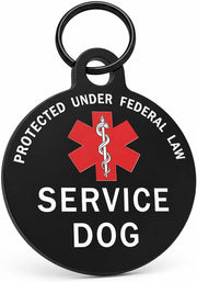 Service Dog Tag — Black / Medium–Large
