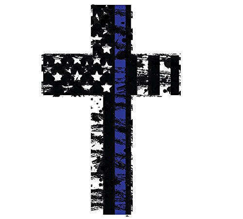 K9King Thin Blue Line Cross Reflective (2) Pack. Show Your Support for Our Men and Women of Law Enforcement - K9King