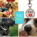Emotional Support Animal (ESA) Tag 1.25" inch Double Sided with Red Medical Alert Symbol - K9King