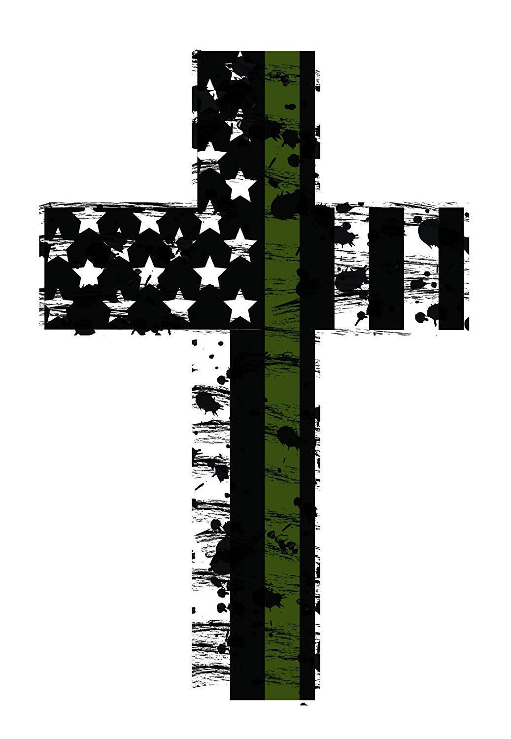 K9King Thin Green Line Cross Reflective (2) Pack. Show Your Support for Our Military Men and Women - K9King