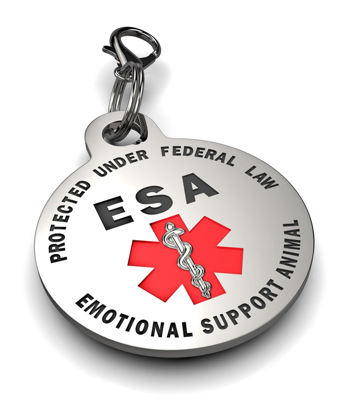 Double Sided Small Breed Emotional Support Animal (ESA) Tag.