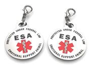 Double Sided Small Breed Emotional Support Animal (ESA) Tag. - K9King