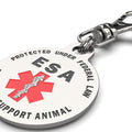 Emotional Support Animal (ESA) Tag 1.25" inch Double Sided with Red Medical Alert Symbol - K9King