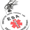 Emotional Support Animal (ESA) Tag 1.25" inch Double Sided with Red Medical Alert Symbol - K9King