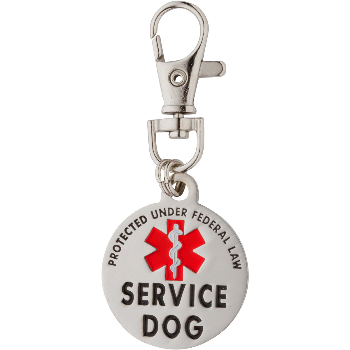 Red Dog Tag with Chain