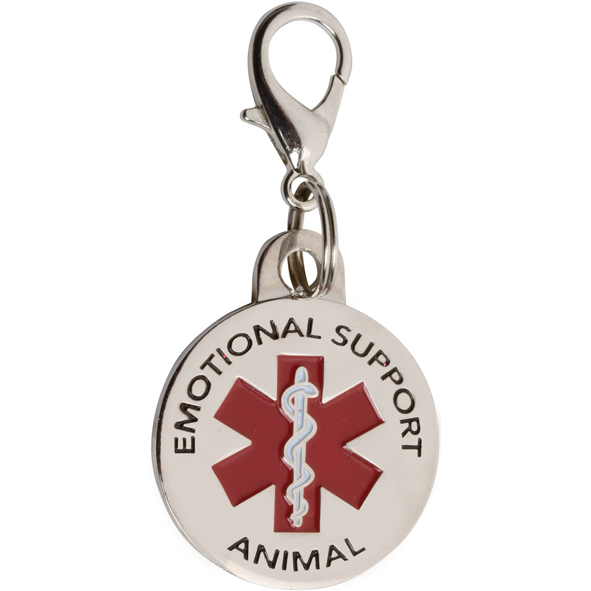 K9King Emotional Support Animal (ESA) Tag Double Sided Red Medical Alert Symbol 1.25" inches. Easily Switch Between Collars Harness and Vest. - K9King